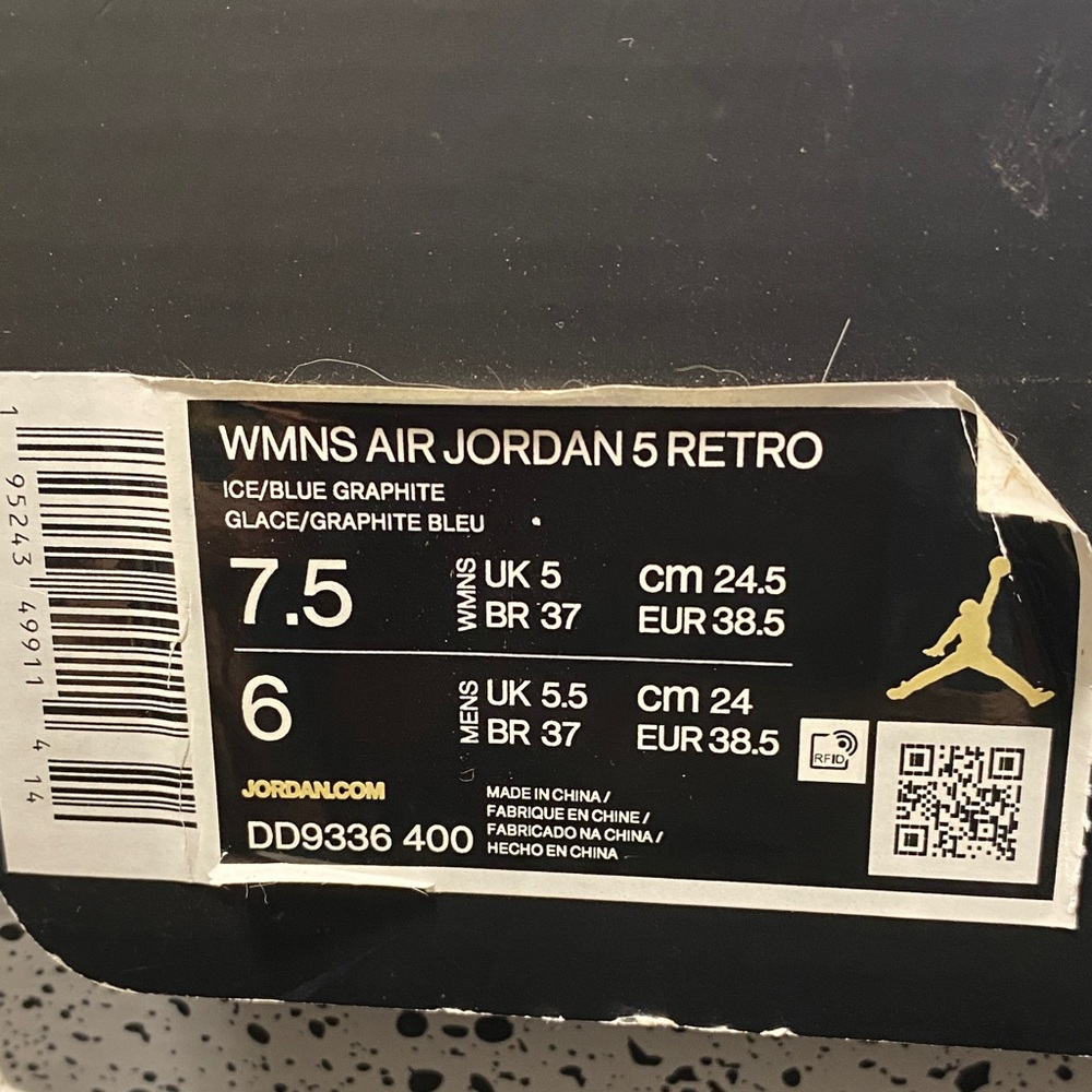 Jordan 5 Retro in Ice Blue and Graphite
